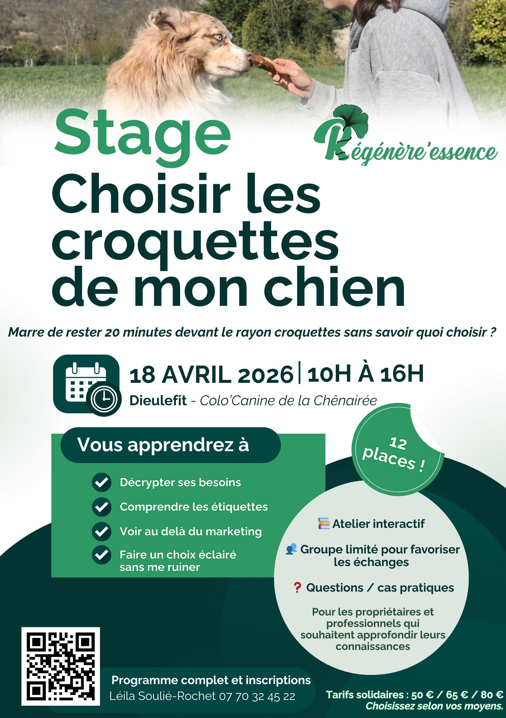 Stage - Choisir les croquettes de mon chien