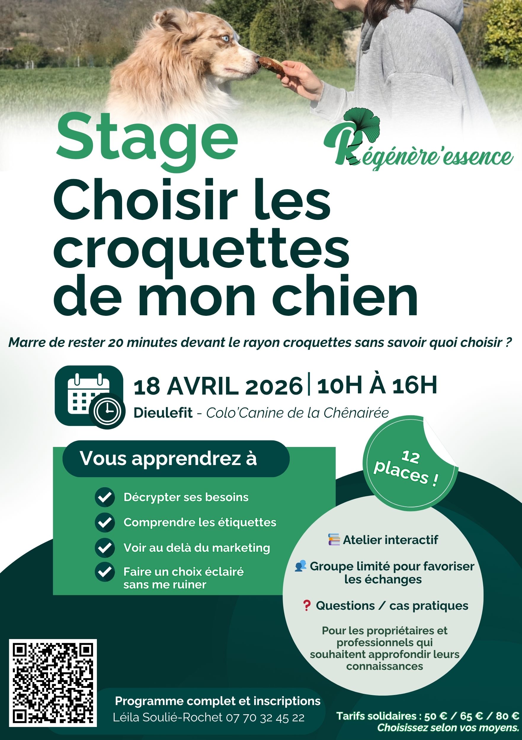 Stage - Choisir les croquettes de mon chien